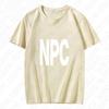 NPCOversized Harajuku Letter Print Casual Y2K Cotton Tshirt Men Clothes ONeck Hiphop Punk Streetwear Short Sleeve Top Summer