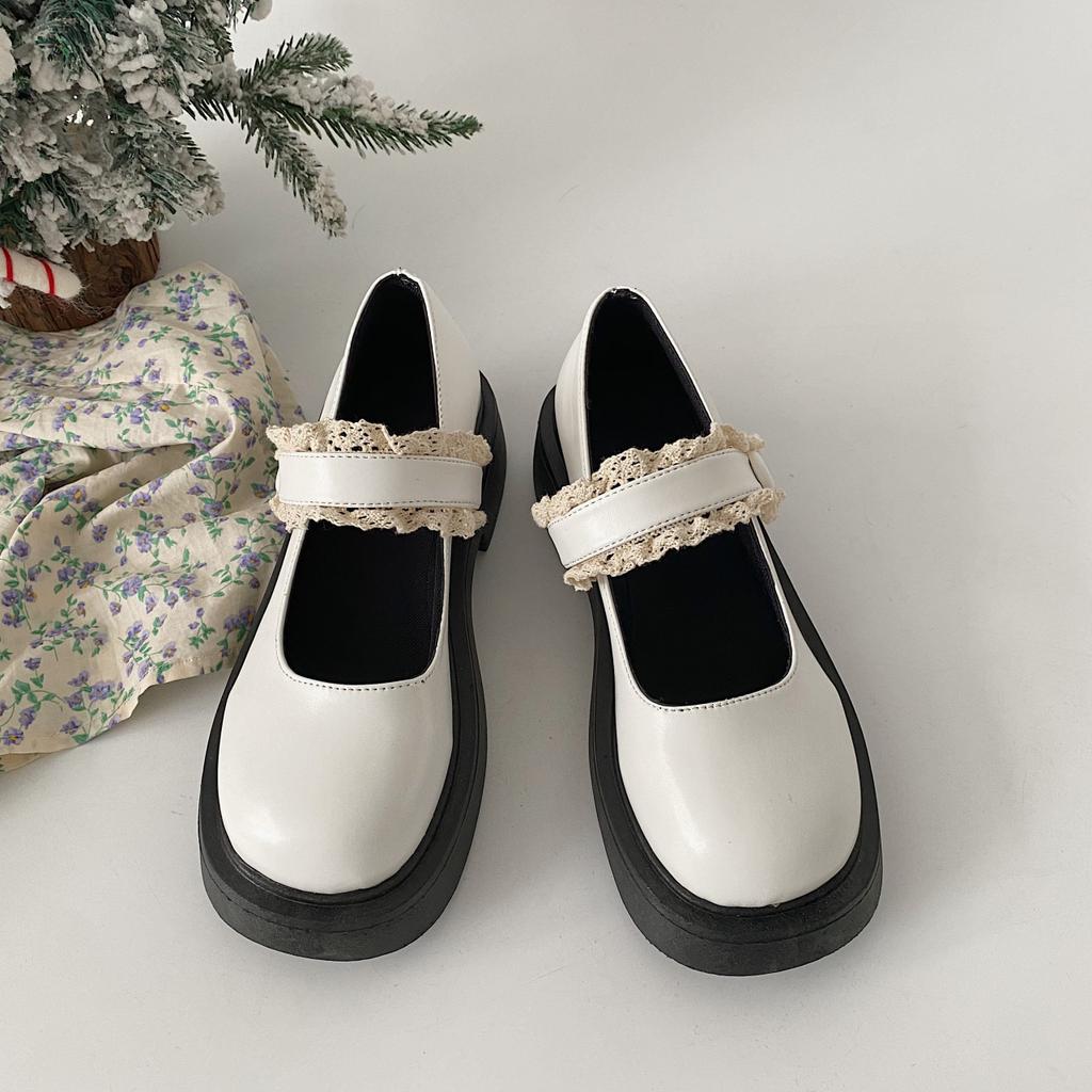 Простые кожаные туфли на платформе в британском стиле с круглым носком, женские, осень-зима 2025, новые французские повседневные туфли-лоферы на толстом каблуке