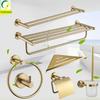 Wall-Mounted Gold Towel Rack and Storage Shelf - 304 Stainless Steel Bathroom Accessories Set