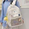 Star Student Schoolbag Girls Patchwork Backpack Women's Transparent Backpack