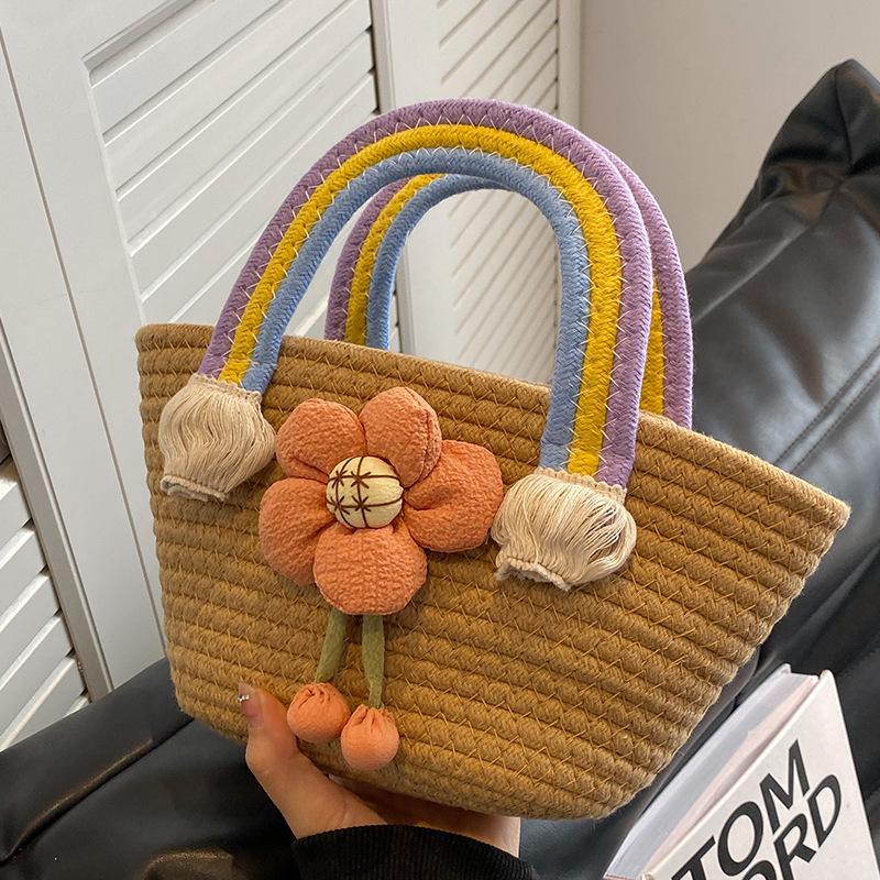 Summer Woven Bag Women New Trendy Fashion Outfit Bag Ins Travel Vacation Shoulder Bag Women