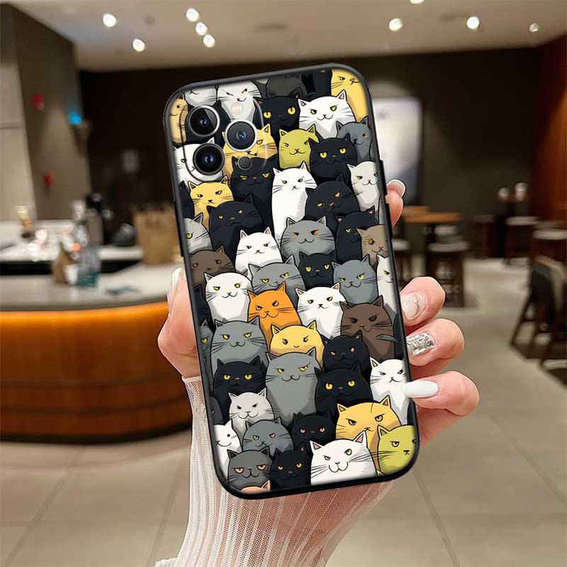 RE18 Cat Cartoon New High-End Shell Phone Case for Xiaomi Poco C40 C50 C51 C55 C65 C71 C75 F3 F5 F6 F7 M2 M3 Pro Ultra