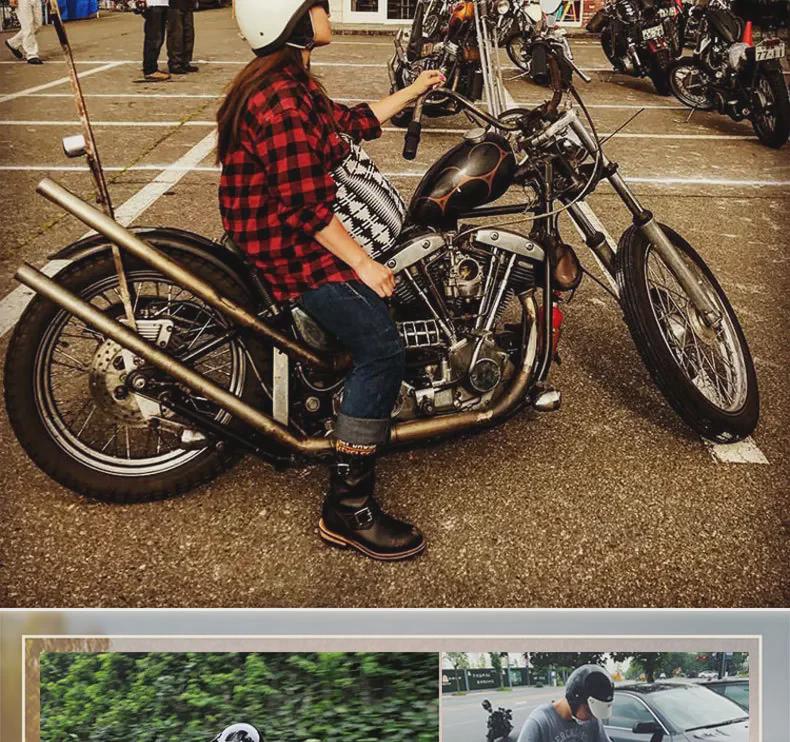 Легкий шлем FRP ручной работы в стиле ретро из японского стеклопластика с маленьким козырьком - дизайн RHR M45