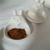 2Pcs Rabbit Shaped Plates, Ceramic Small Plates, Cute Mini Plates, Dry And Spice Plates