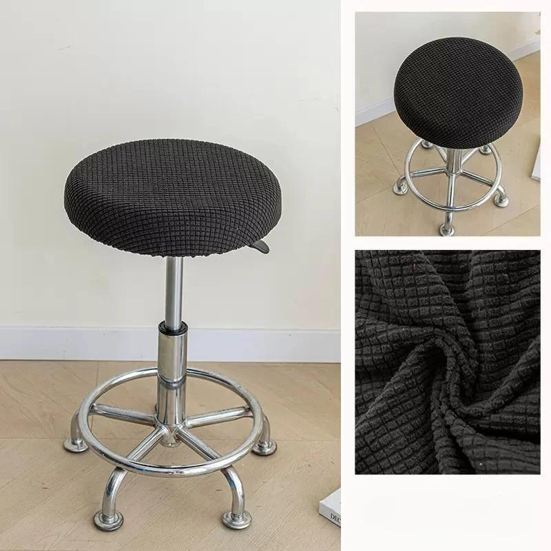 Round Jacquard Stool Cover Stretch Home Saet Cover Case Elastic Chair Cushion Cover Washable Bar Chair Slipcover Thickened Premium Quality