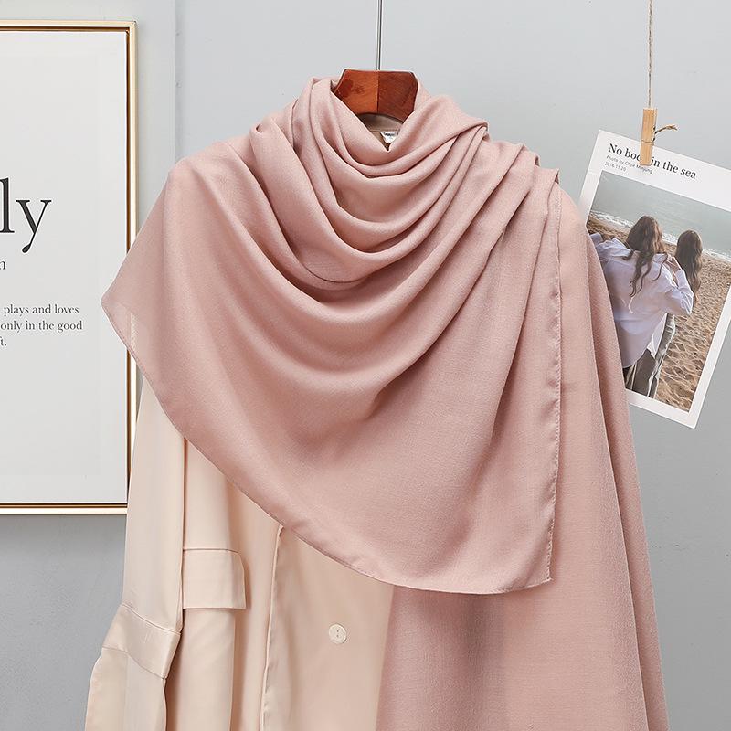 Женский ретро шарф-шаль из хлопка и льна в корейском стиле - Универсальный для весны и осени