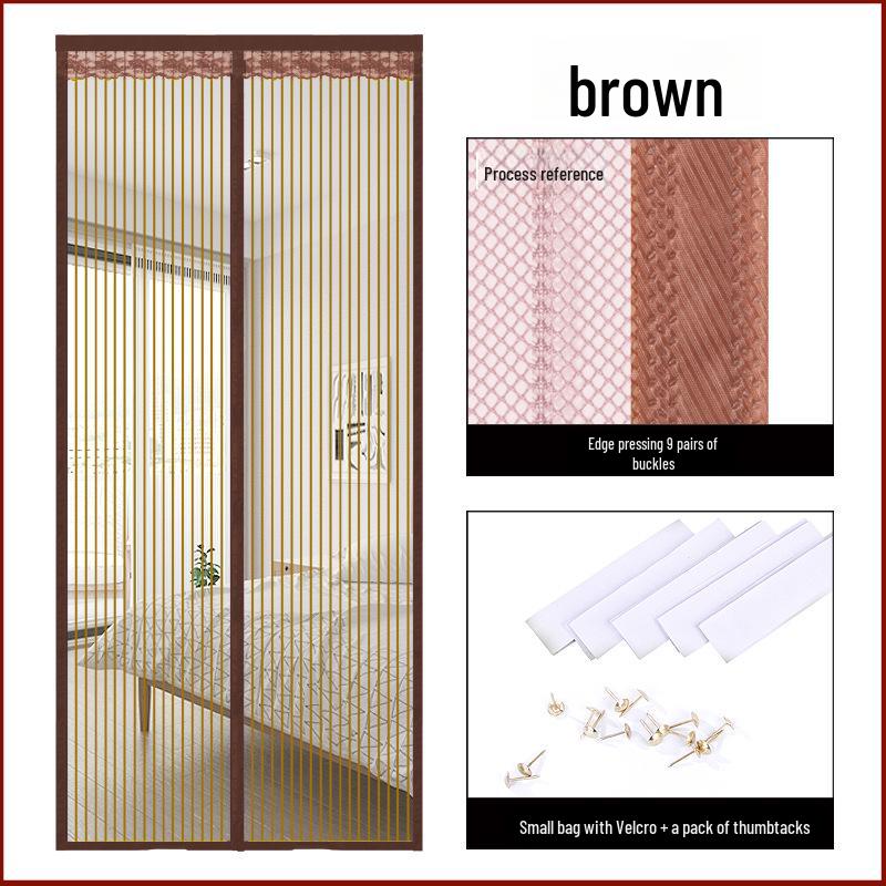 Magnetic Mosquito-Proof Door Curtain: Punch-Free Soft Gauze with Velcro Edge