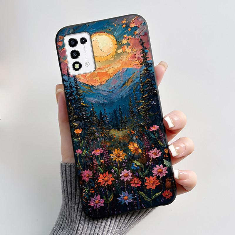 For ZTE Libero 5G III,  A202ZT Soft Silicone Black Case For ZTE Libero 5G II, A103ZT Popular Pattern Panda Shockproof Shell