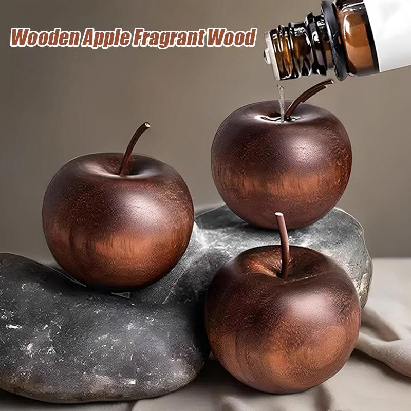 Креативный автомобильный диффузор ароматов Apple из дерева для домашнего использования с высококачественным натуральным ароматом, деревянный диффузор для использования в помещении