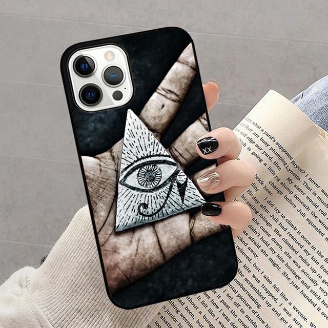 Чехол для телефона 'Глаз Иллюминатов Оккультная Пирамида' для iPhone 17 Air 16 16e 15 Plus для Apple 13 11 12 14 Pro Max Чехол fundas