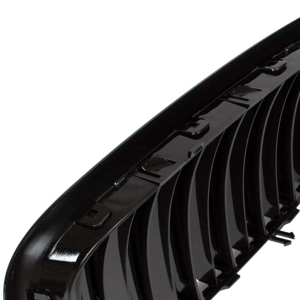 BMW X5 E70 06-13 grilles between the headlights (kidneys) left + right set BLACK GLOSSY DOUBLE BAR