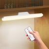 Светодиодная магнитная настольная лампа с дистанционным управлением, перезаряжаемая через USB, настольная лампа для чтения в спальне, 3 цвета, плавная регулировка яркости, освещение для шкафа, гардероба