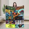 Пледы с героями Metroid Фланелевые Винтажные Дышащие Пледы для Кровати Дивана Зимние