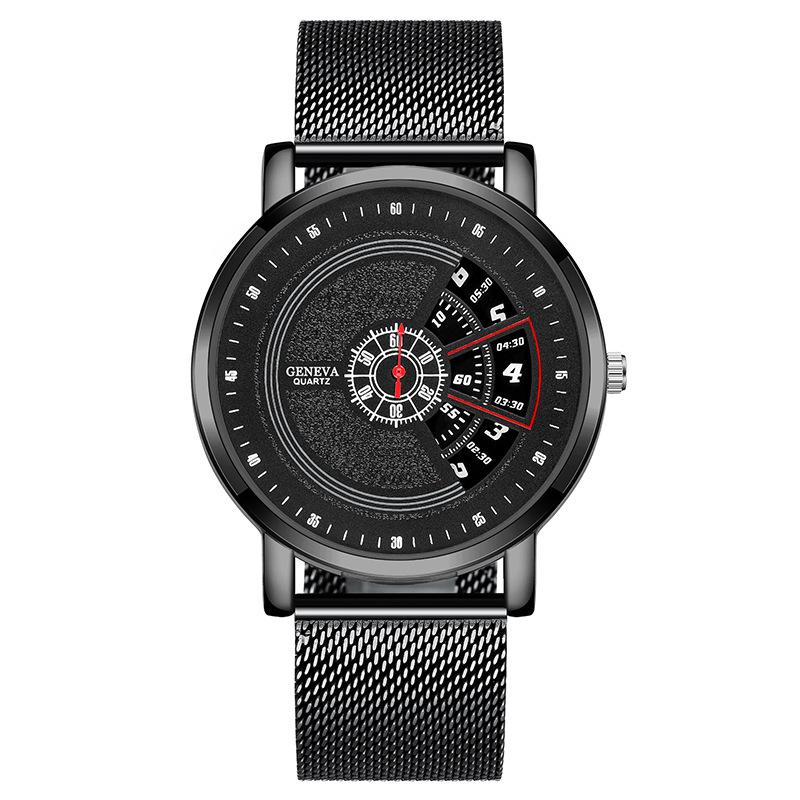 Модные креативные поворотные мужские часы мужские часы кварцевые часы Milan с сетчатым ремнем