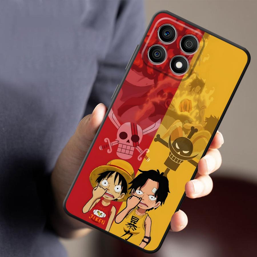 Чехол One Piece Luffy Брат для Honor 200 400 Lite 8X Magic5Lite X8 70 X7 90 X5b X6 X9a Черный Мягкий Чехол для Телефона