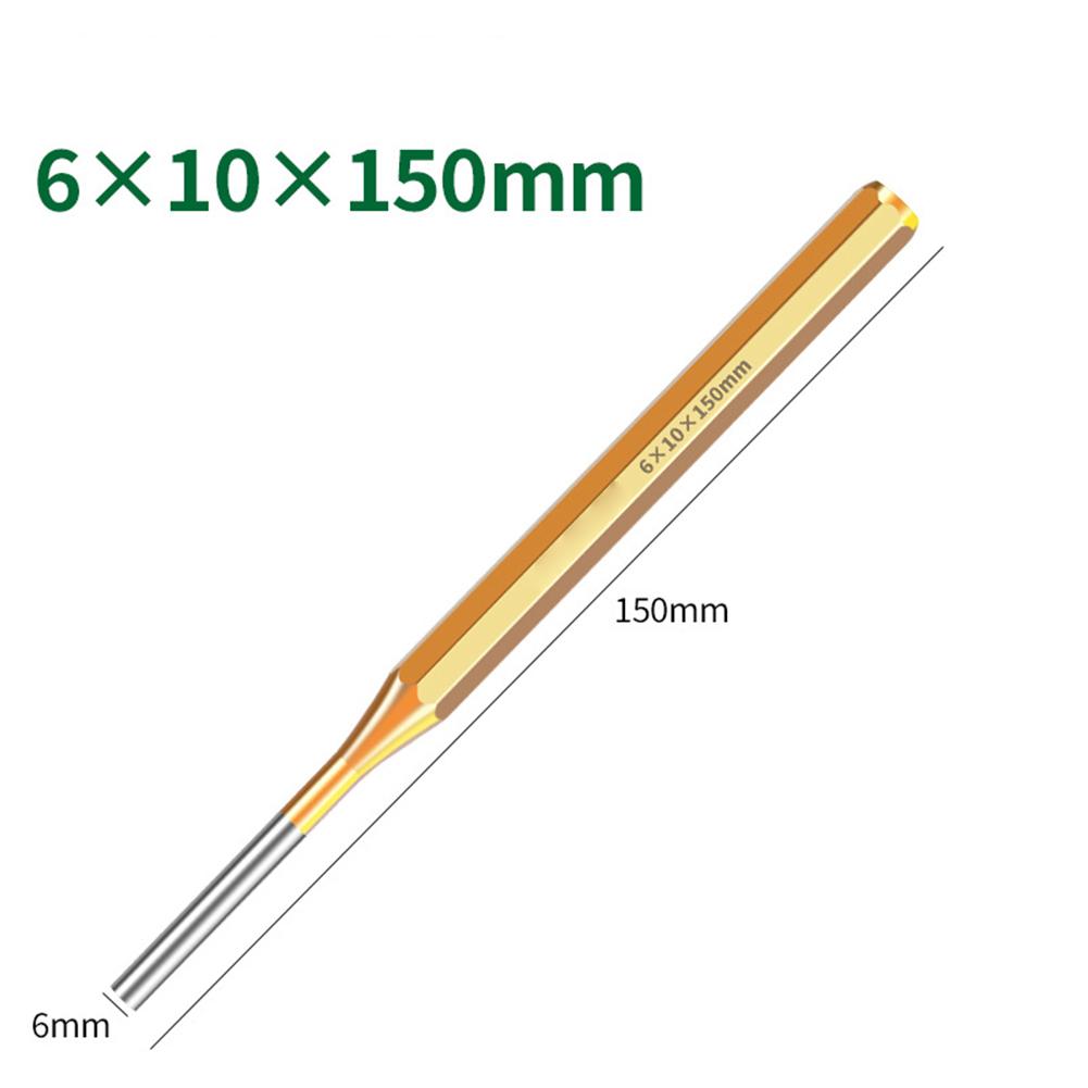1pc Brass Punch 150mm Roll Pin Punch Tool Remover Heavy Duty Chisel Cone Punch For Machinery Maintenance 2/3/4/5/6/8/10mm