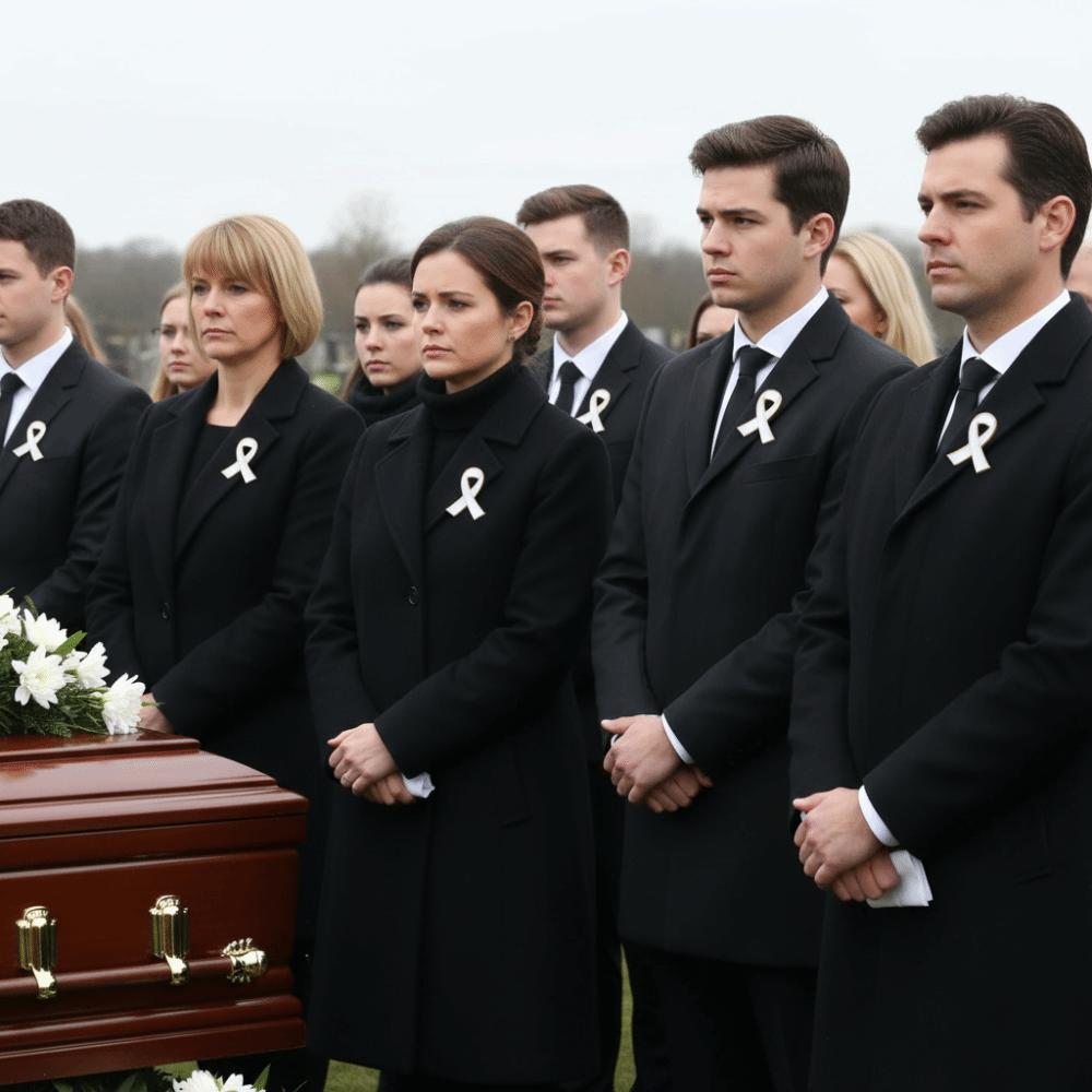 White Funeral Ribbon Badge Brooch Awareness Black Bow Brooch Pin  Brooch Accessories