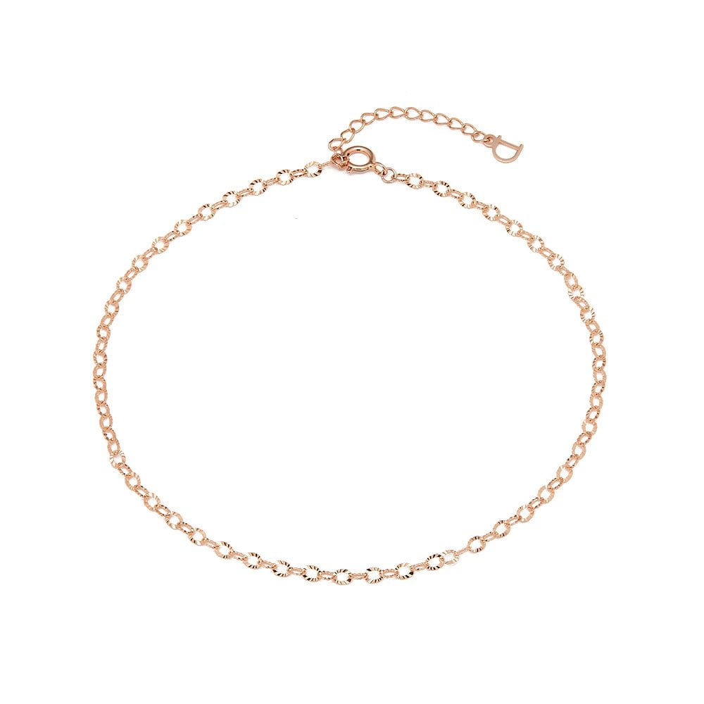 [Dorocy] 14K Sparkling O-Ring Chain Anklet