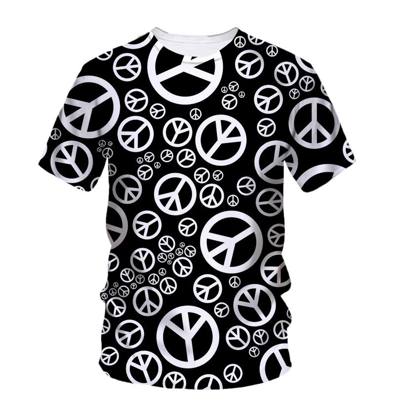 Летняя новая модная графическая футболка с нейтральным трендом, креативная цветная напечатанная повседневная футболка с круглым вырезом и коротким рукавом