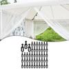 20pcs Rustproof Curtain Hooks Smooth Sliding Hook Accessories Mosquito Netting Rings  Tent