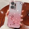 KADEM Rhinestone Flower Glitter Case for Honor X7a 4G Gradient Anti-scratch TPU Phone Cover