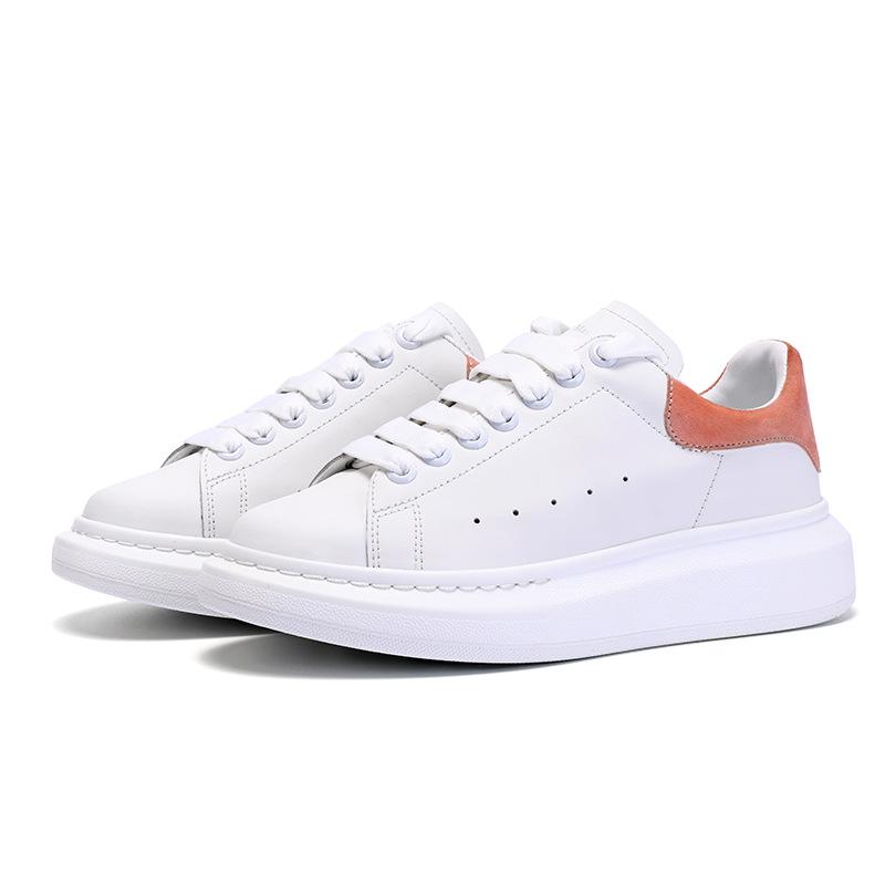 Маленькие белые туфли. Женская классическая розово-красная универсальная женская обувь. Кожаная повседневная обувь с внутренним утолщением.