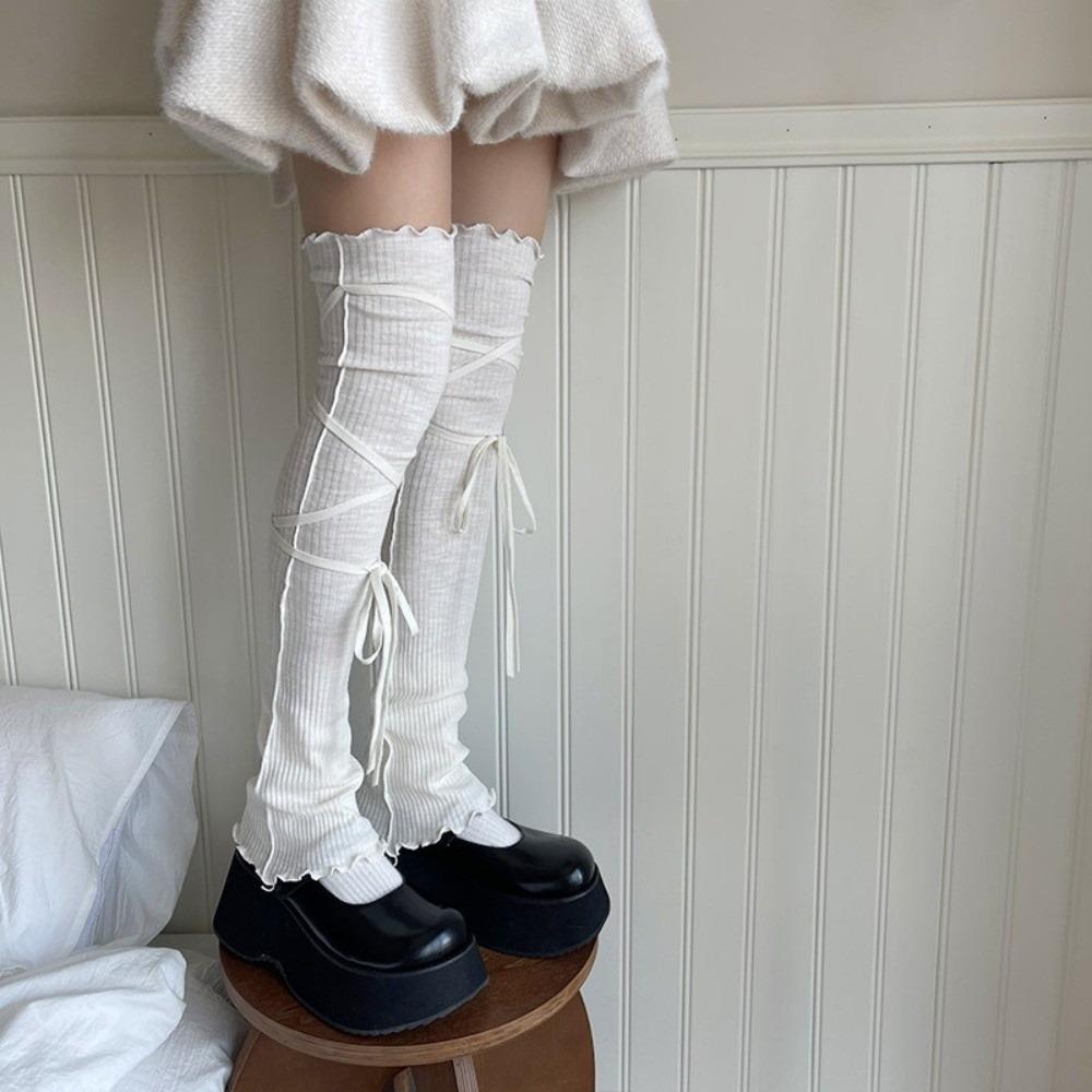 Гетры до колена в стиле балеткор, чехлы для ботинок на ремешках, Y2K, свободные носки, чехол для ног, женские