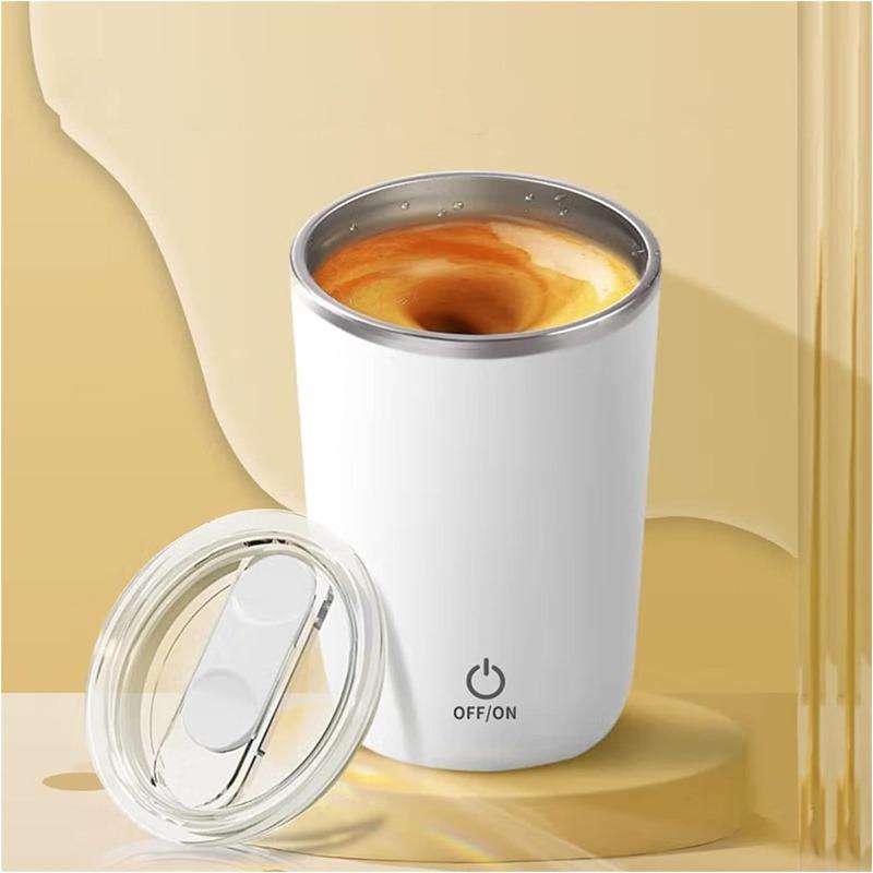Rechargeable Self Stirring Mug - Magnetic Electric Auto Mixing Stainless Steel Cup for Coffee/Tea/ Milk, Electric Mixing Cup