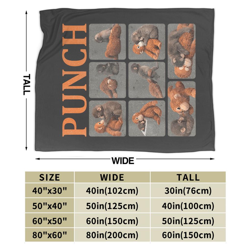 Soft Bedding Throws Travel Monkey Punch Blanket Flannel Bedspread For Bedroom Trend Sofa Bed Cover
