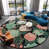 3D Flower Round Carpet Living Room Decoration Floor Mats for Home Bedroom Anti-SlipPlayroom Decor Rug Non-slip Mat