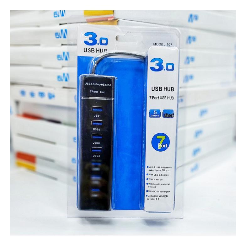 Адаптер-хаб USB 3.0 на 7 портов, 1,2 м, высокоскоростной