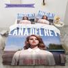 Lana Del Rey Pattern Bedding,Quilt Set Quilt Cover Pillowcase Home Birthday Gift(1 * duvet cover + 2 * pillowcase, without core)