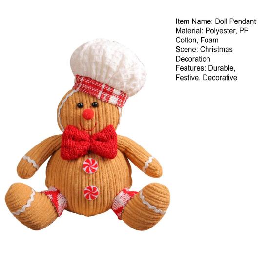Рождественские украшения кукла подвеска украшения хлопковая мягкая рождественская елка плюшевая подвеска пряничный человечек дом