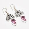 Ювелирные серьги ручной работы с розовым кунцитом, посеребренные 925 пробы, 1,89 дюйма