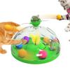 Многофункциональная интерактивная игрушка для кошек: трек с шариком, перышком, кошачьей мятой. Игрушка-головоломка с вращающейся платформой для котят. Забавная интерактивная.