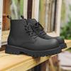 Martin boots men's new big head versatile fashion trend thick sole heightening tooling boots matte black boots 8231-J