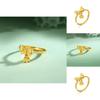 Trendy Brass Butterfly Knot Ring Featuring Adjustable Size And Beautiful Flower Design