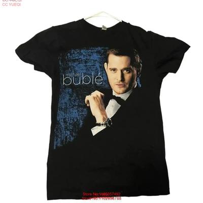 Футболка Michael Buble World Tour Хлопок Классическая Все Размеры T245 Винтажный Топ Для Повседневной Носки Графический Универсальный Мягкий