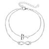Letter Double Foot Chain Infinite Love Chain Women's Foot Chain Summer Gift Beach Gift For Mother
