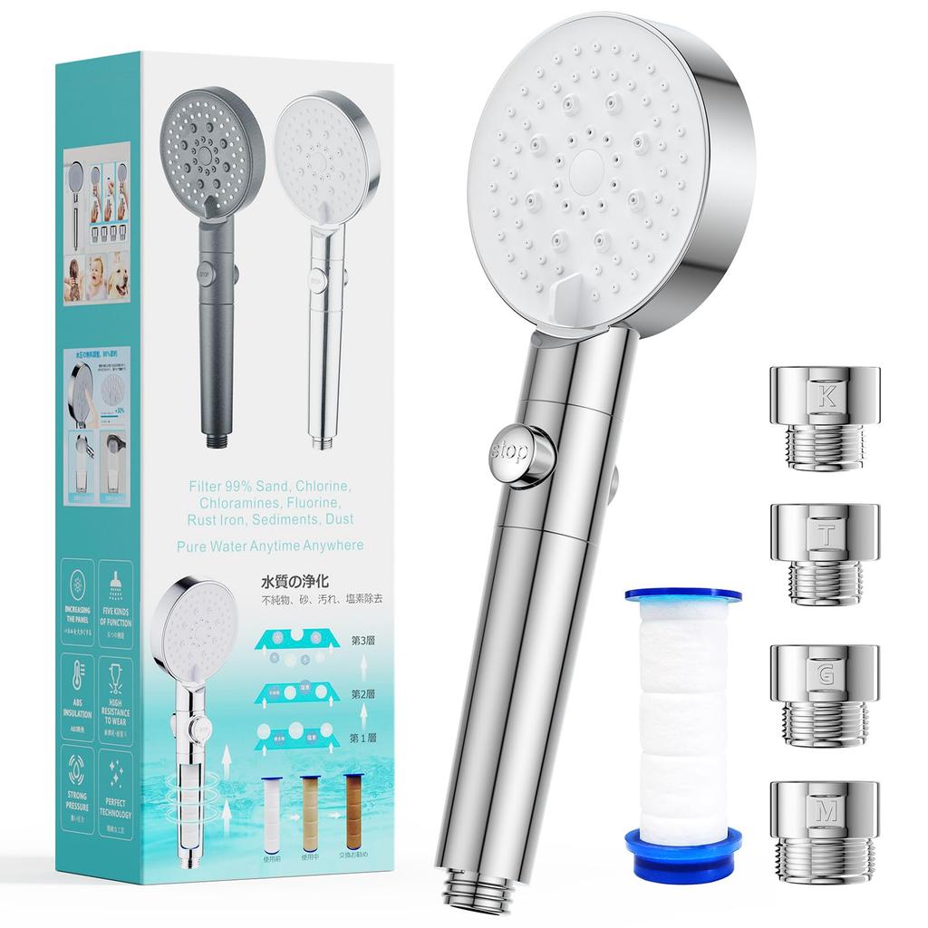 2024 New Shower Head Mode Water Saving Ultra Fine Bubble Double Filtration Filter Water Purification High Cleaning Power Increased Water Pressure