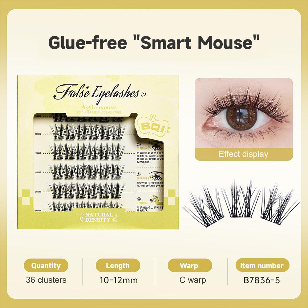 False Eyelashes Without Glue, Natural-looking False Eyelashes, 3D False Eyelashes Without Adhesive, Black Lashes With Strong Adhesion In 1 Second