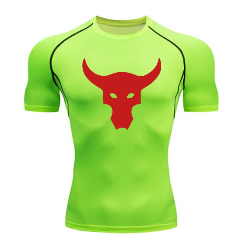 Футболка премиум-класса Quick-Dry Bull Head — дышащая ткань для бега и тренировок на свежем воздухе | Минималистичный черно-белый дизайн | Тренд в области фитнеса в Европе