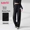 Baleno Women's High-Waist Loose-Fit Banana Trousers