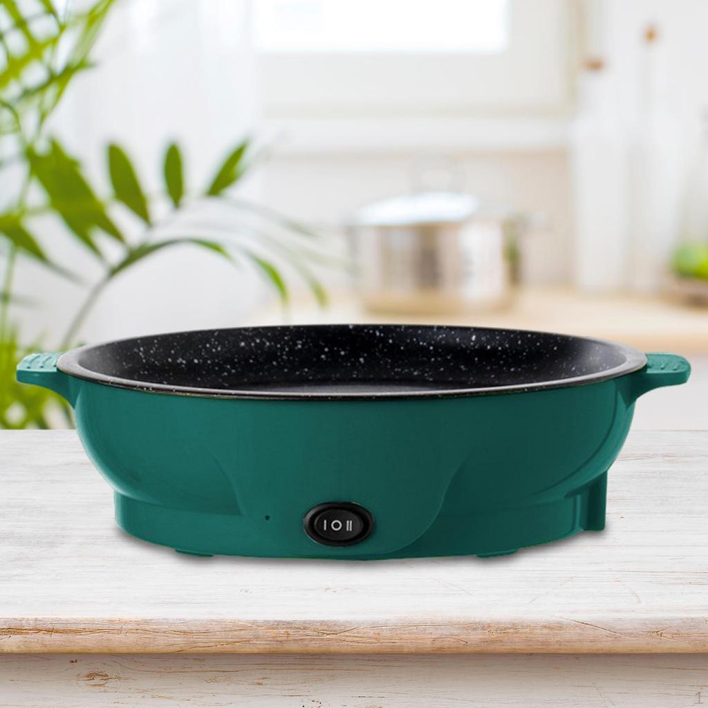 Electric Grill Griddle 110V Barbecue Nonstick Adjustable Temperature Frying Indoor Party