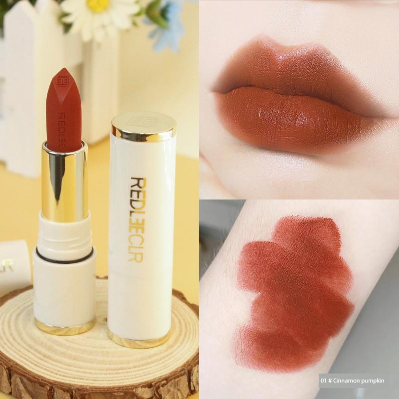 Super Beautiful, White, Age-Reducing, Matte Velvet Matte Lipstick Lip Glaze, Saucy Purple, Rose Red, Purplish Red, Elegant Long-Lasting