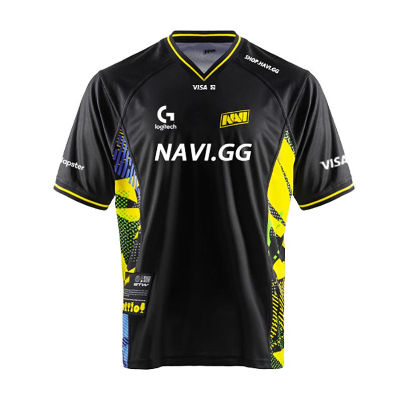 NAVI 2026 Pro Kit Игровая футболка CS2 DOTA2 Матчевая того же стиля, что и у игрока B1T w0nderful Мужская Женская Для фанатов того же стиля Футболка Большого размера Топ