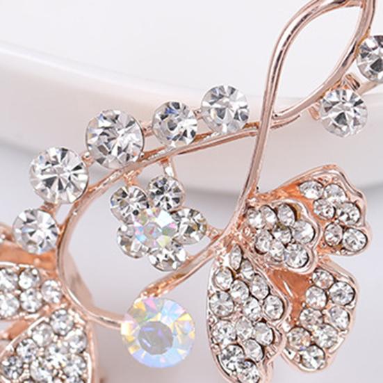 Брошь Булавка Цветочная Форма Стразы Элегантный Корейский Стиль Цветочная Брошь Брошь Отворотом