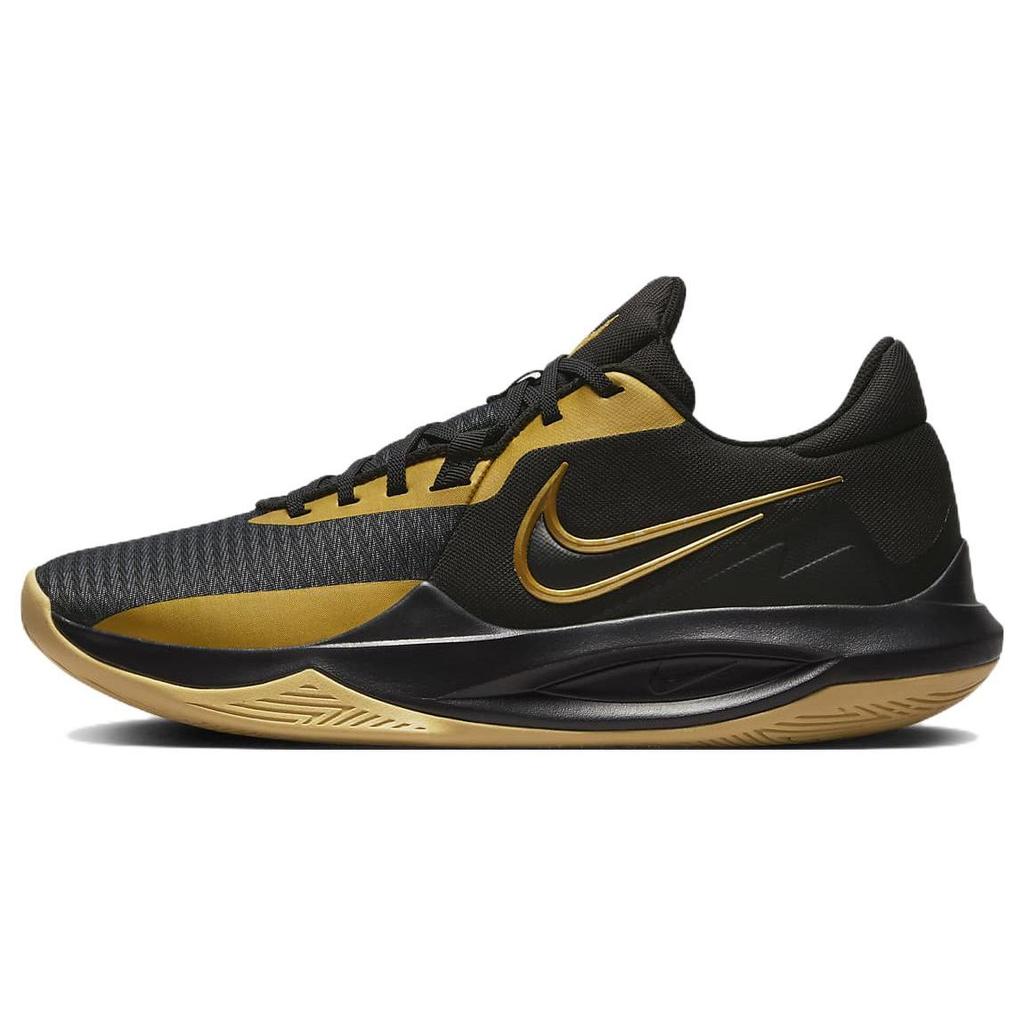 Nike Precision 6 Black Metallic Gold Unisex Sneakers DD9535-005