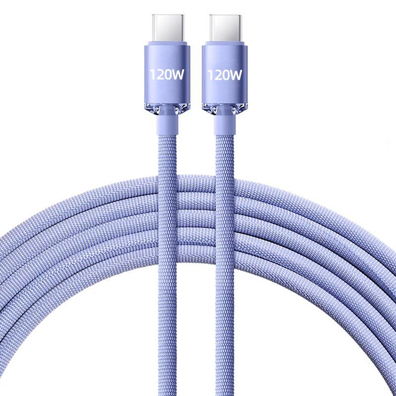PD 120W USB Type C To USB C Cable for iPhone 15 Pro Max Fast Charging Charger Data Wire Cord Type-C USBC Cable 0.25M/1M/1.5M/2M