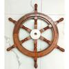 Nautical Marine Home Wall Décor Wooden and Brass Ship Wheel | Captain Steering 24 Inches Pirates Wonderful Wheel | Decorative Gift Item